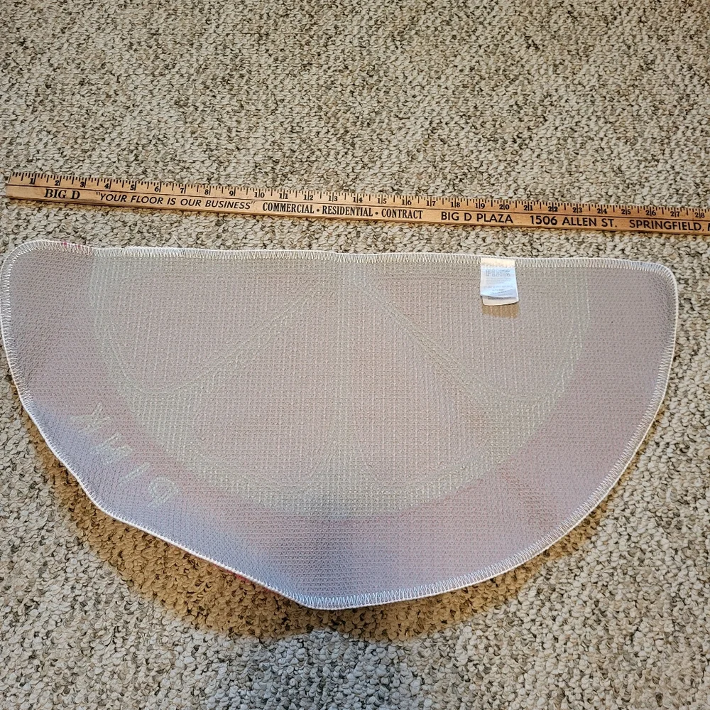 Pink Half-Circle Bath Mat